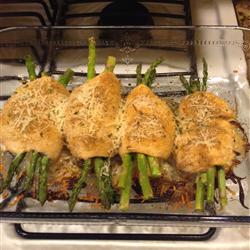 Low Carb recipe of Chicken Breast stuff with Asparagus